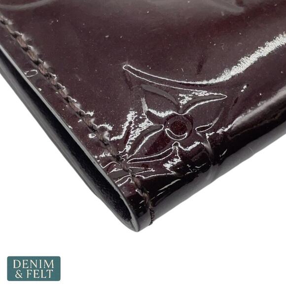 Louis Vuitton Vernis 4 Key Holder Amarante Monogram Patent Leather Wallet - Picture 13 of 16